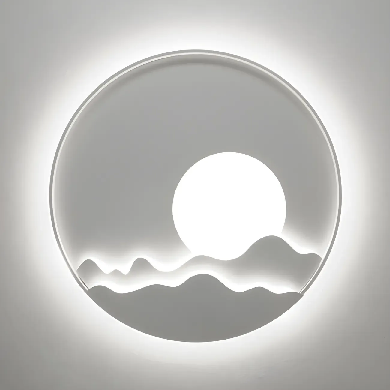 Modern Geometric Metal Wall Light with LED Illumination Image - 8