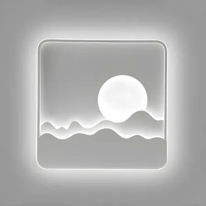 Modern Geometric Metal Wall Light with LED Illumination Image - 9