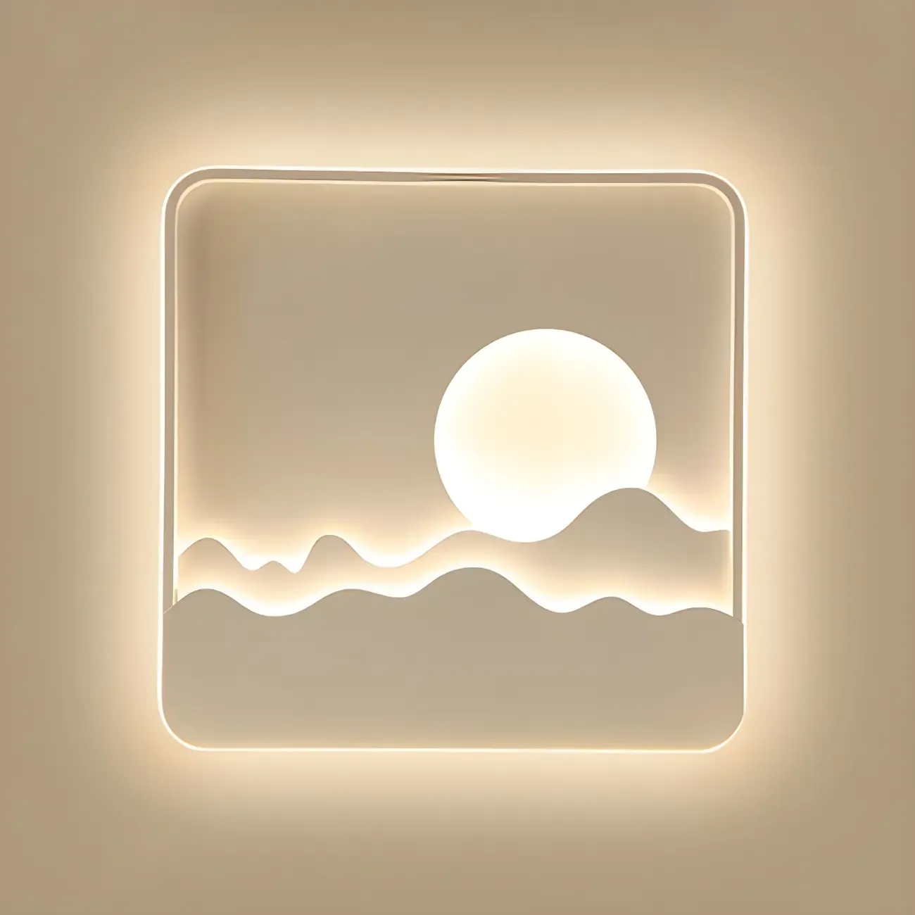 Modern Geometric Metal Wall Light with LED Illumination Image - 2