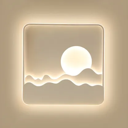 Modern Geometric Metal Wall Light with LED Illumination Image - 2