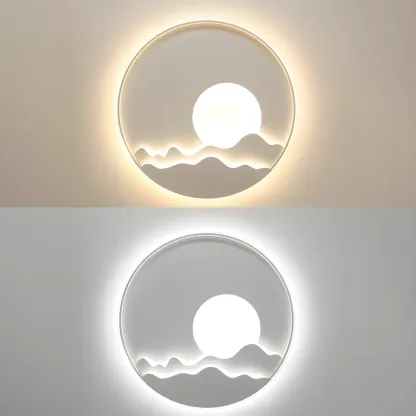 Modern Geometric Metal Wall Light with LED Illumination Image - 11