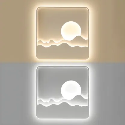 Modern Geometric Metal Wall Light with LED Illumination Image - 12