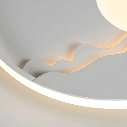 Modern Geometric Metal Wall Light with LED Illumination Image - 13