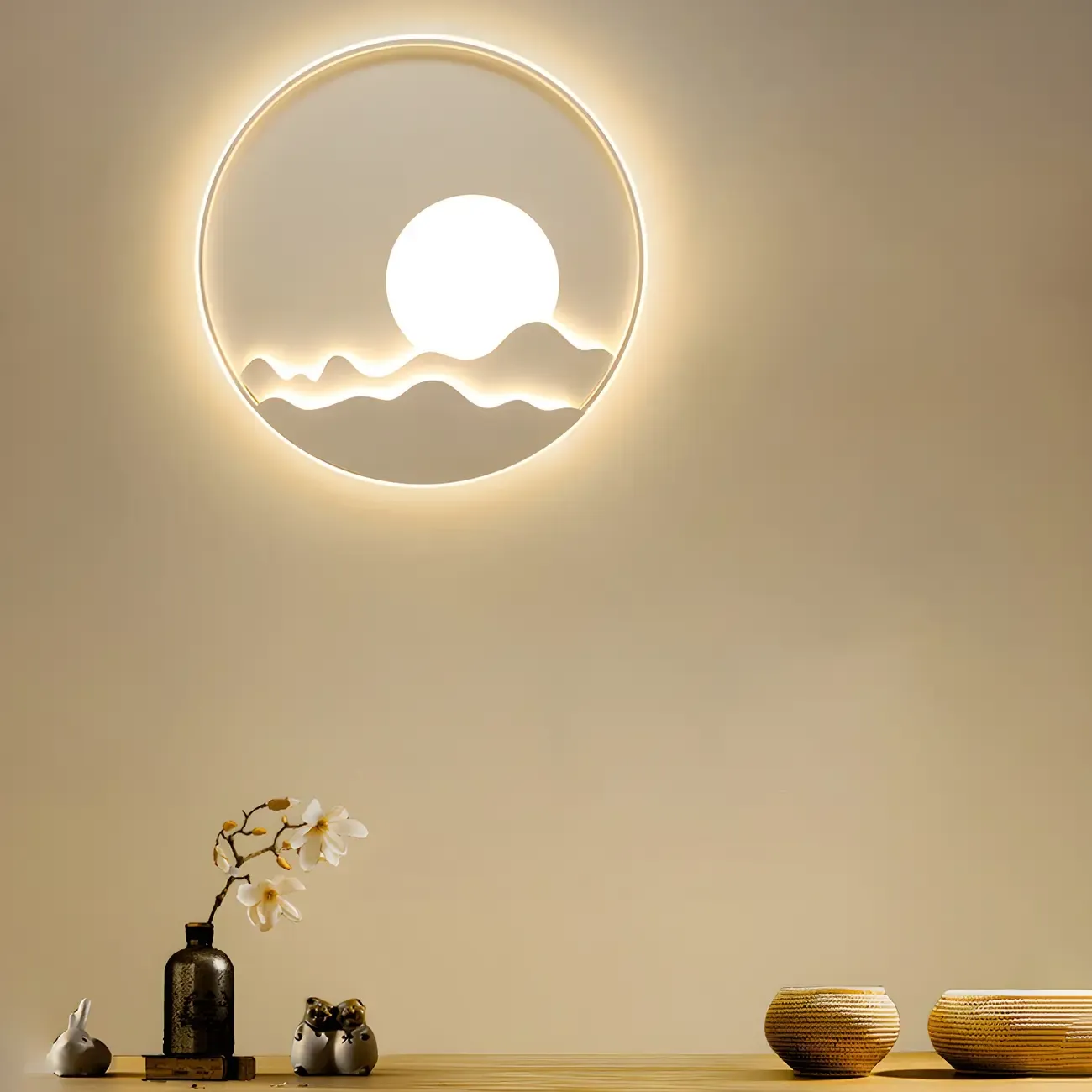 Modern Geometric Metal Wall Light with LED Illumination Image - 16