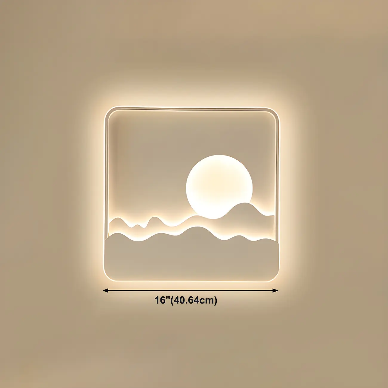 Modern Geometric Metal Wall Light with LED Illumination #size | homeyfad