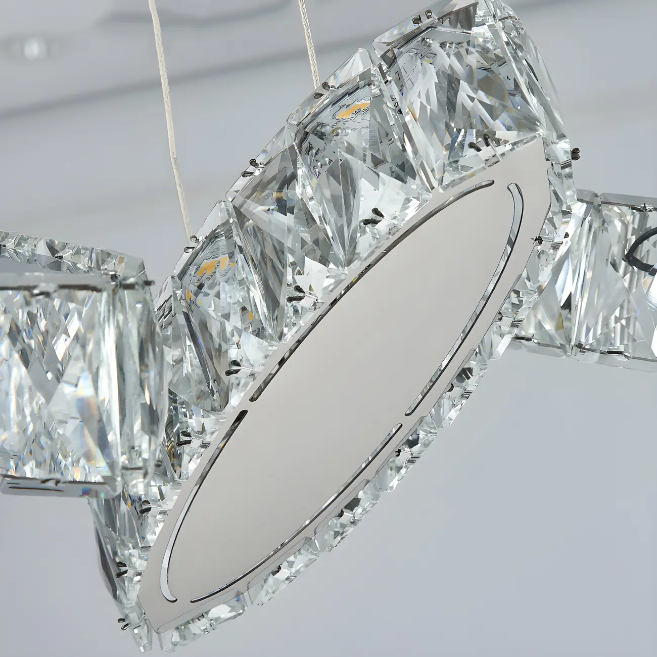 Modern Gold Crystal Linear Pendant Light for Kitchen Image - 12 | homeyfad