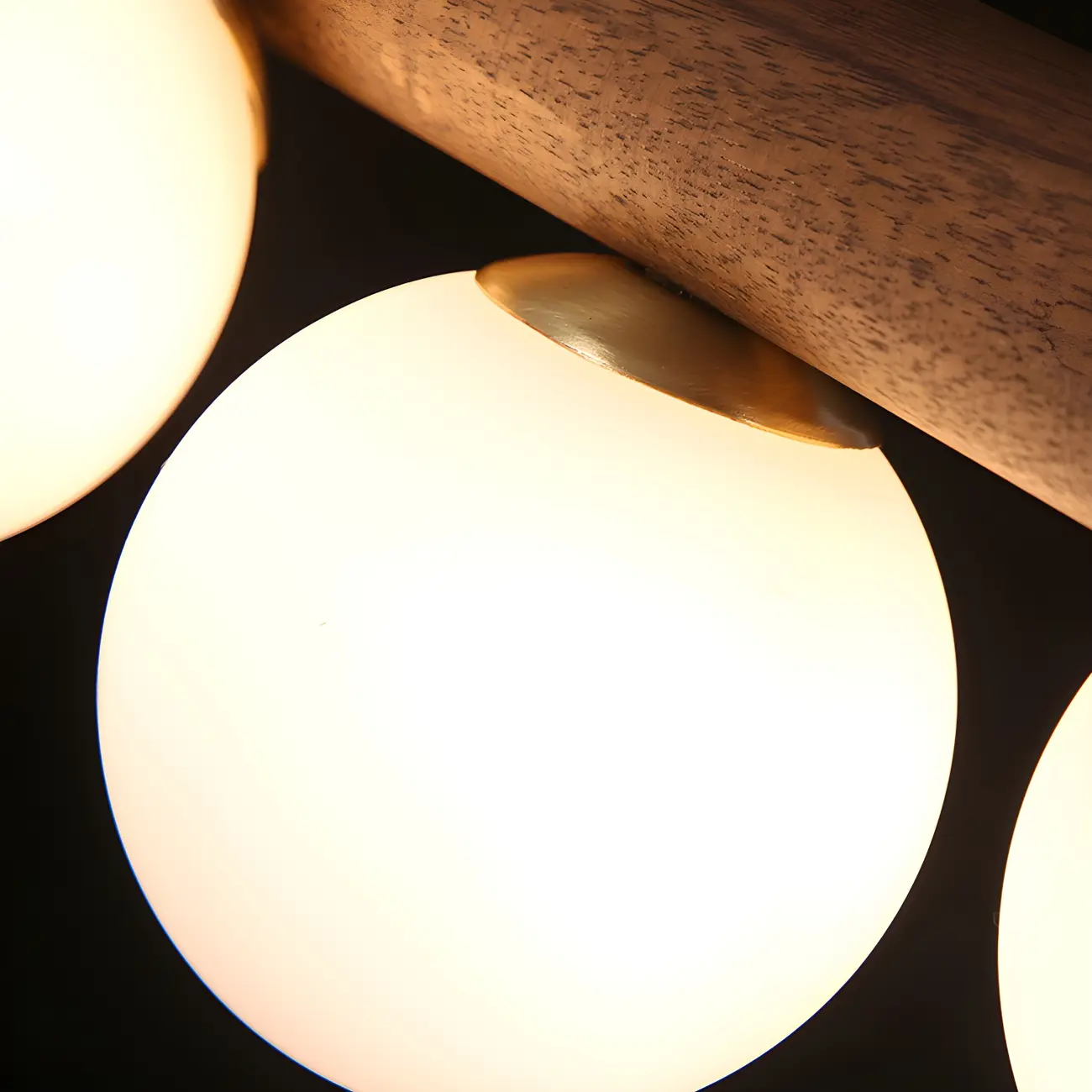 Modern Brass Wood Linear Island Pendant Light Image - 13 | homeyfad