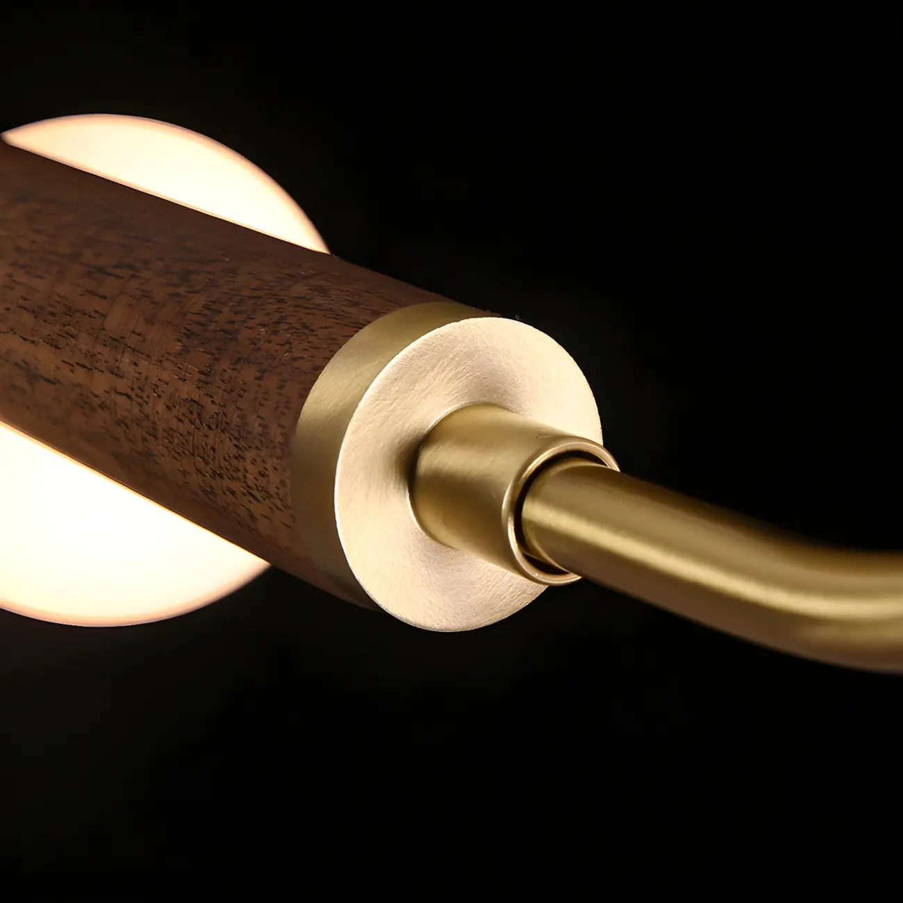 Modern Brass Wood Linear Island Pendant Light Image - 14 | homeyfad