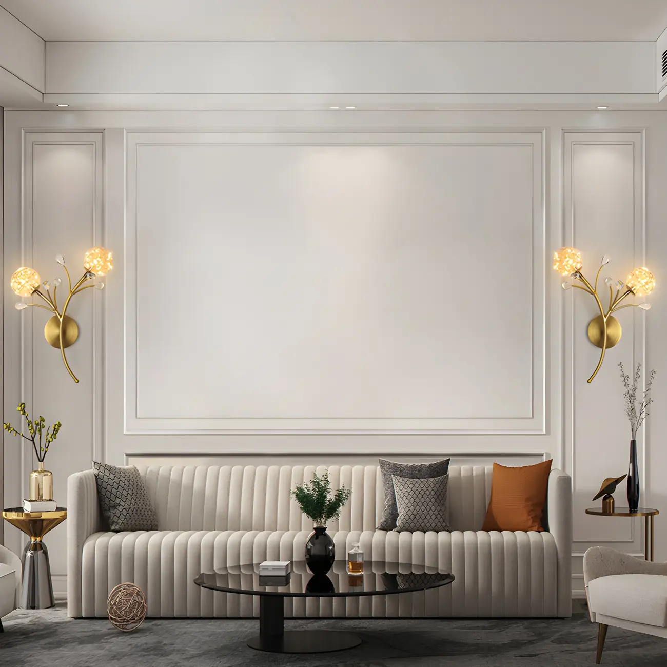 Modern Ball Shape Glass Wall Light for Living Room Image - 5 | homeyfad