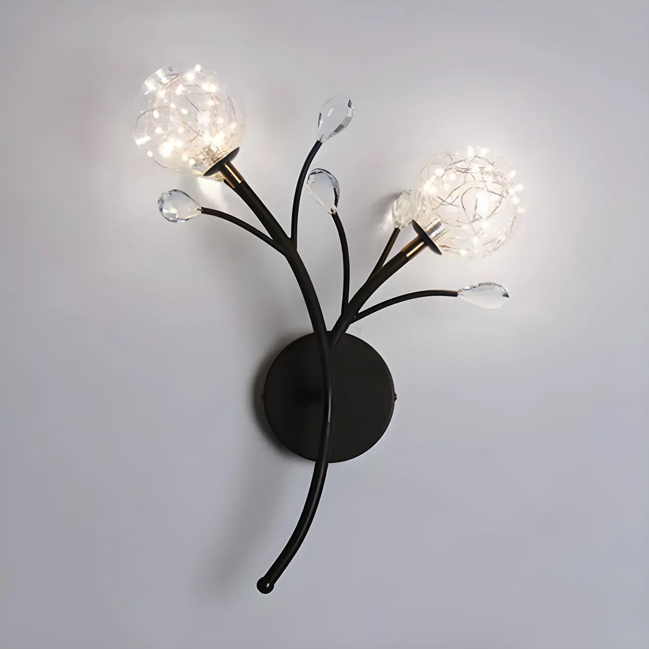 Modern Ball Shape Glass Wall Light for Living Room Image - 7 | homeyfad