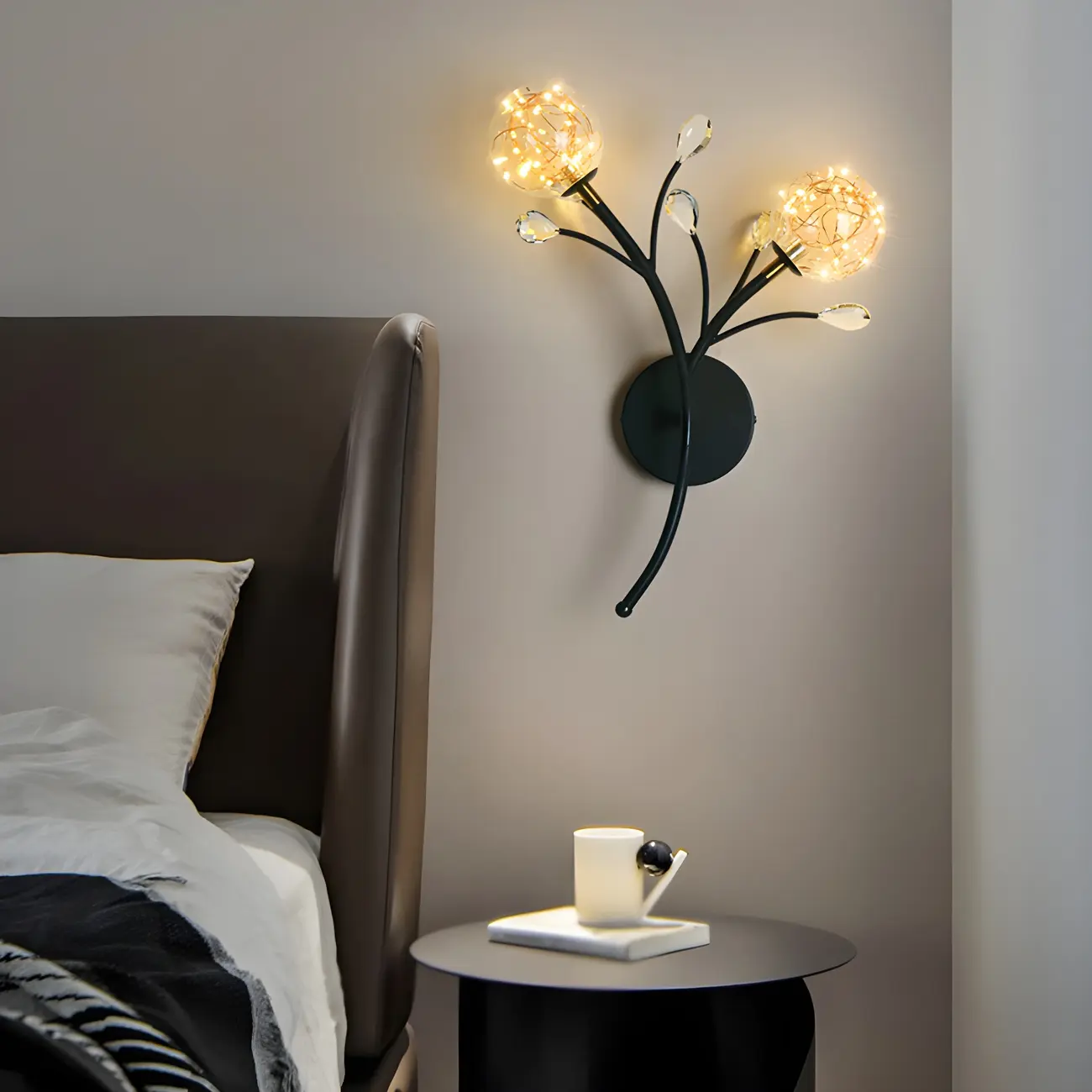 Modern Ball Shape Glass Wall Light for Living Room Image - 1 | homeyfad