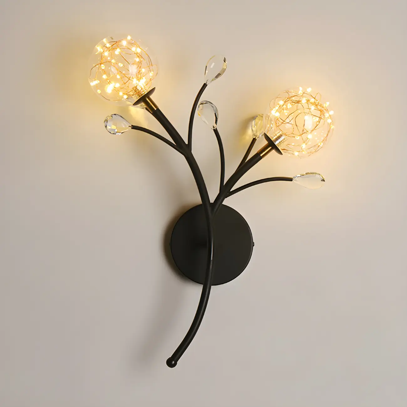 Modern Ball Shape Glass Wall Light for Living Room Image - 11 | homeyfad