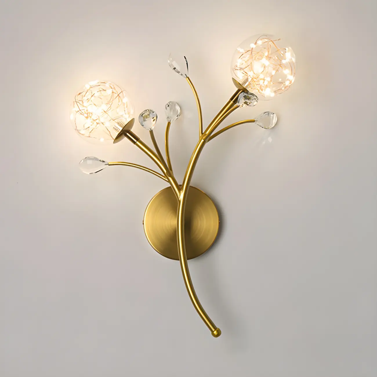 Modern Ball Shape Glass Wall Light for Living Room Image - 12 | homeyfad