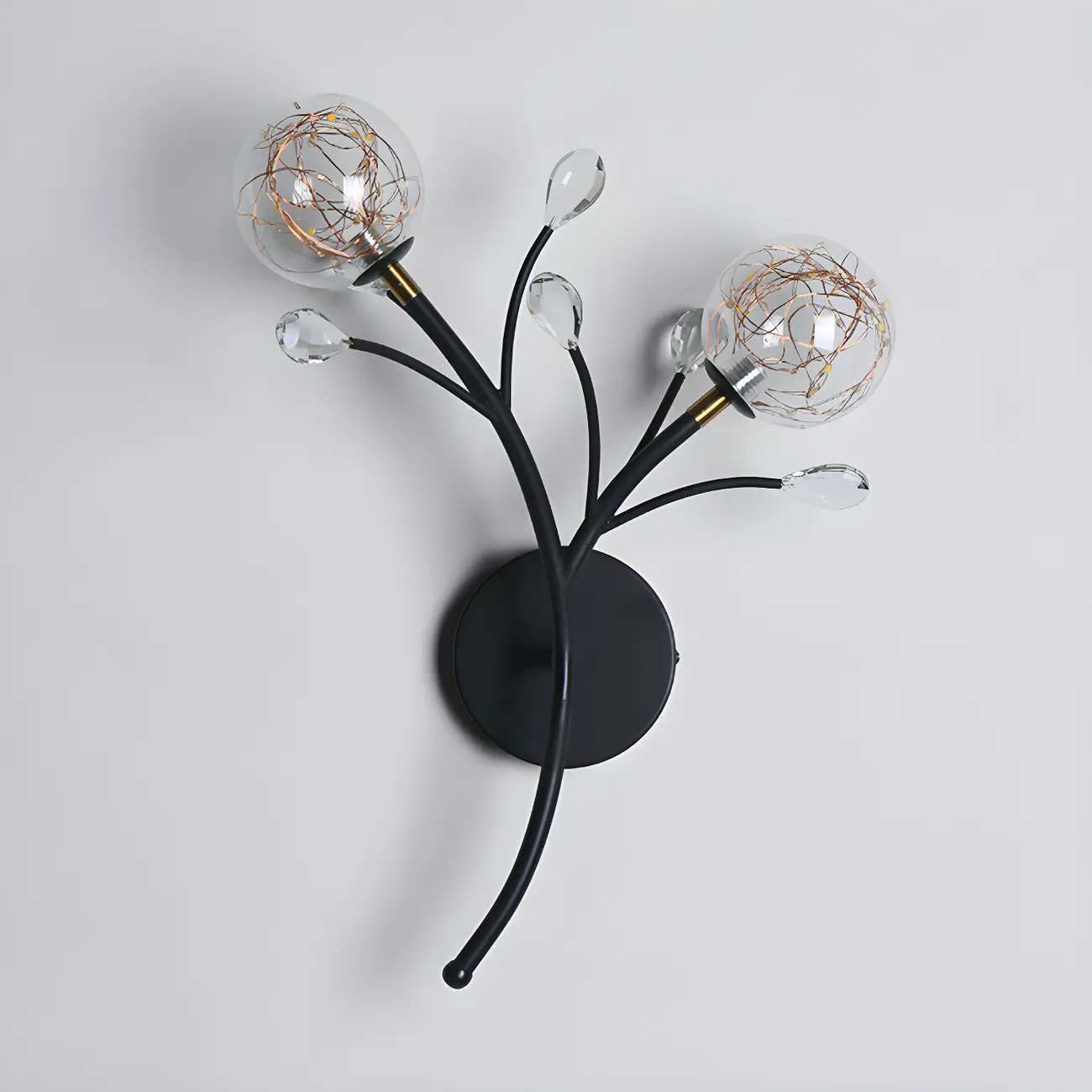 Modern Ball Shape Glass Wall Light for Living Room Image - 13 | homeyfad