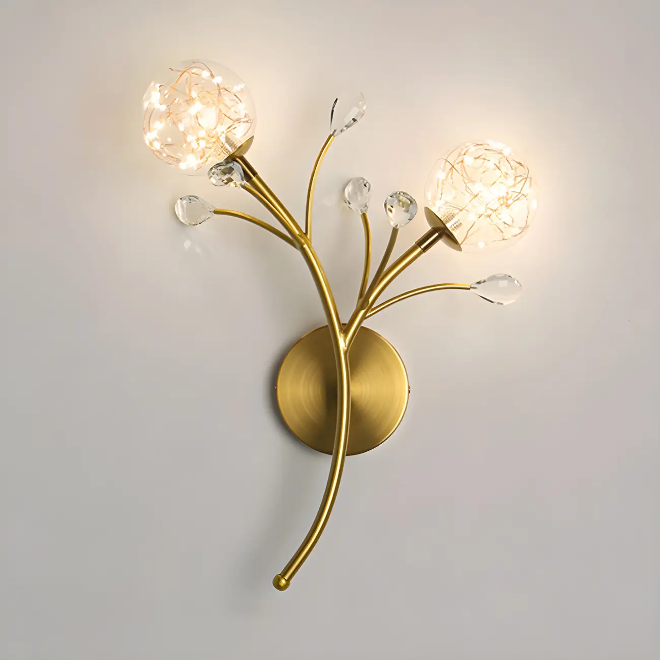 Modern Ball Shape Glass Wall Light for Living Room Image - 14 | homeyfad