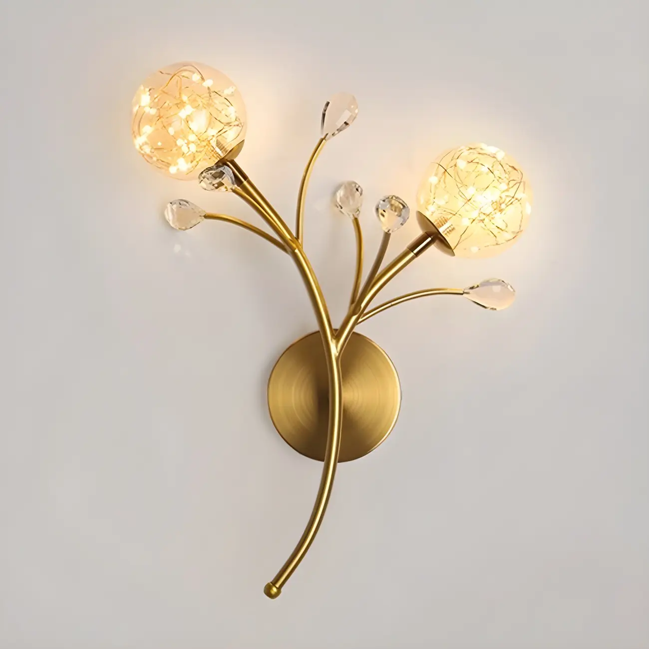 Modern Ball Shape Glass Wall Light for Living Room Image - 15 | homeyfad