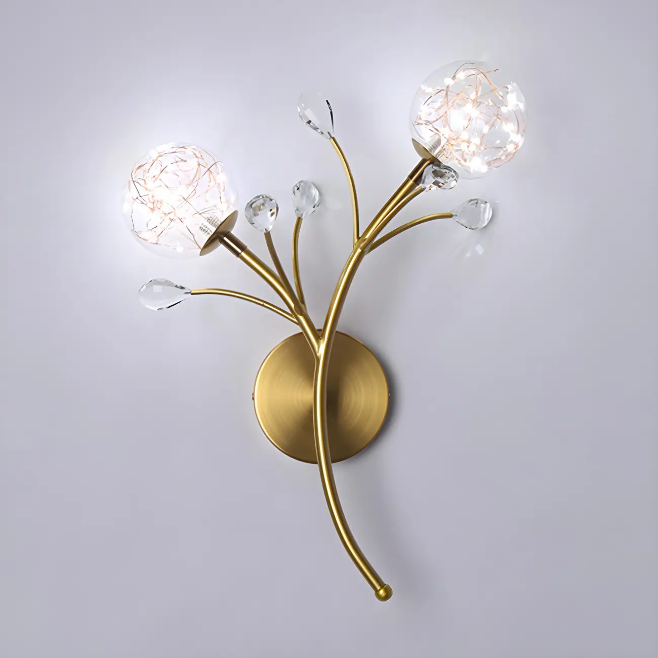 Modern Ball Shape Glass Wall Light for Living Room Image - 16 | homeyfad