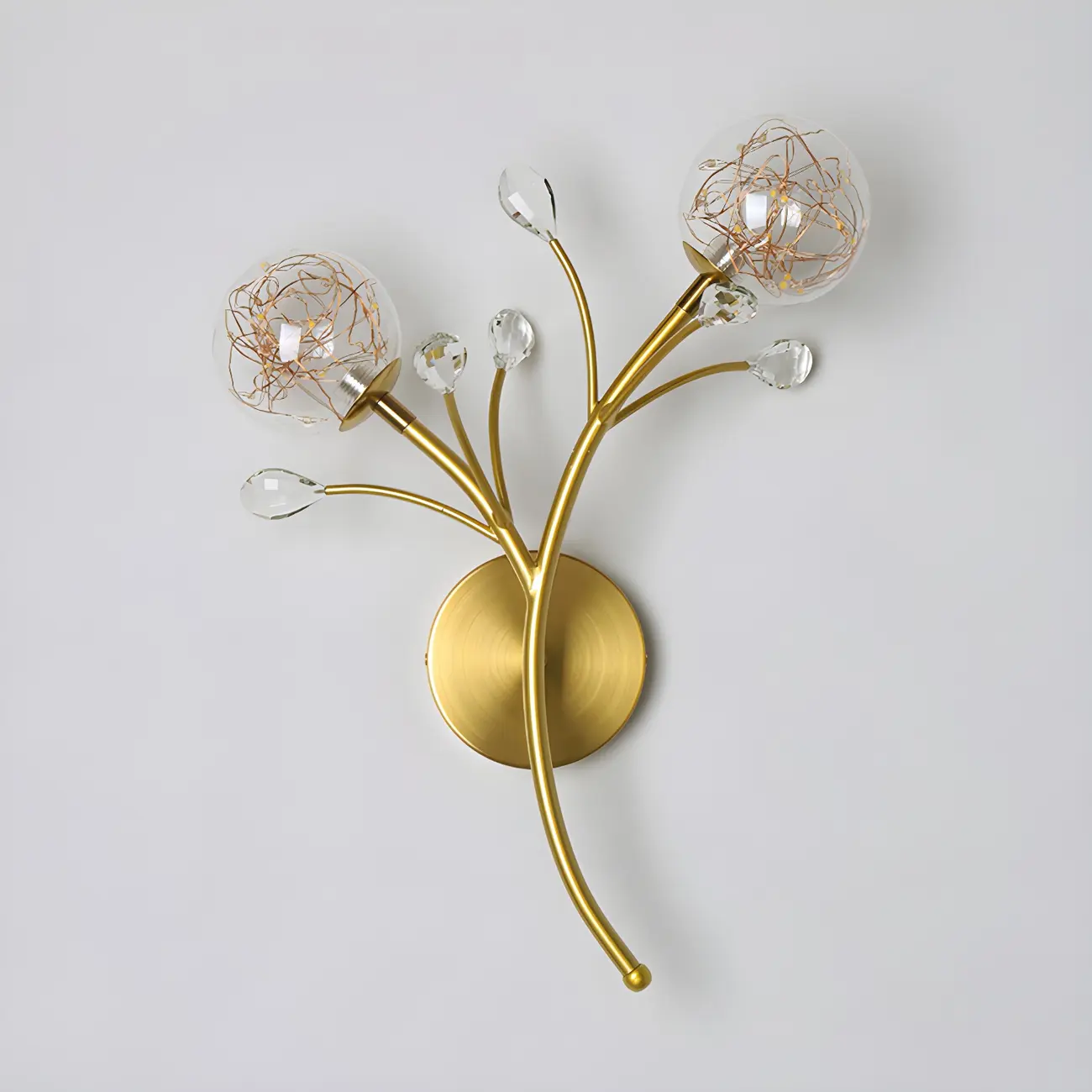 Modern Ball Shape Glass Wall Light for Living Room Image - 18 | homeyfad