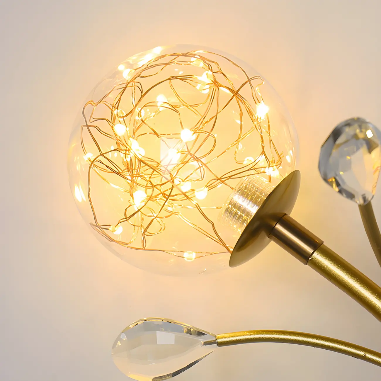 Modern Ball Shape Glass Wall Light for Living Room Image - 19 | homeyfad