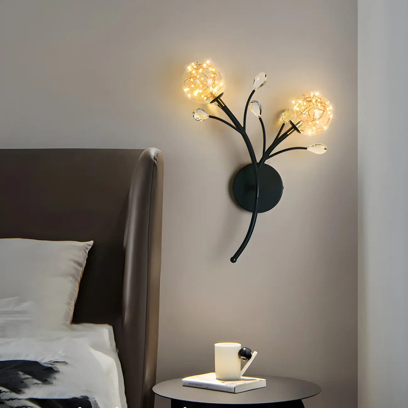 Modern Ball Shape Glass Wall Light for Living Room Image - 22 | homeyfad