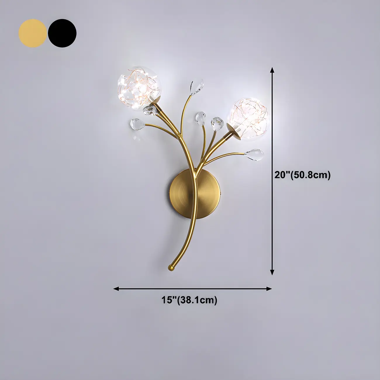 Modern Ball Shape Glass Wall Light for Living Room Image - 26 | homeyfad