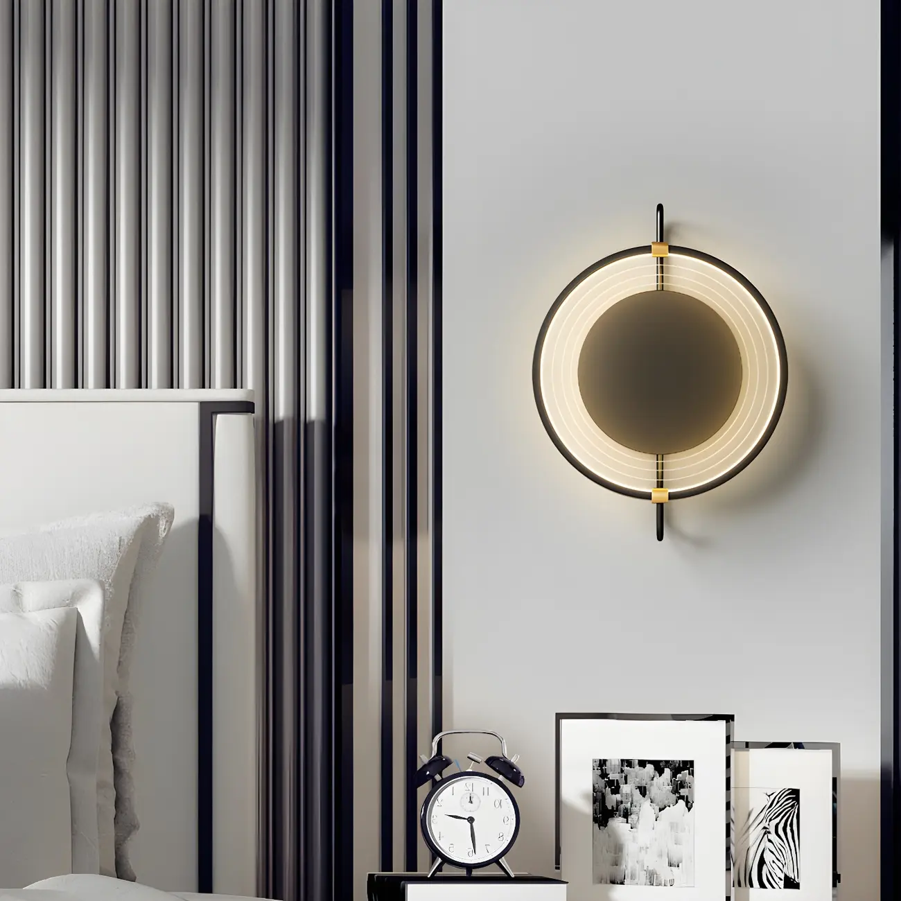 Modern LED Wall Light with Mirror for Bedroom Image - 3 | homeyfad