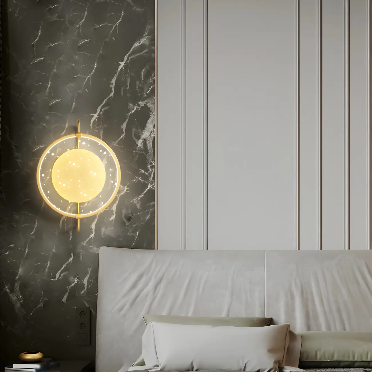 Modern LED Wall Light with Mirror for Bedroom Image - 7 | homeyfad