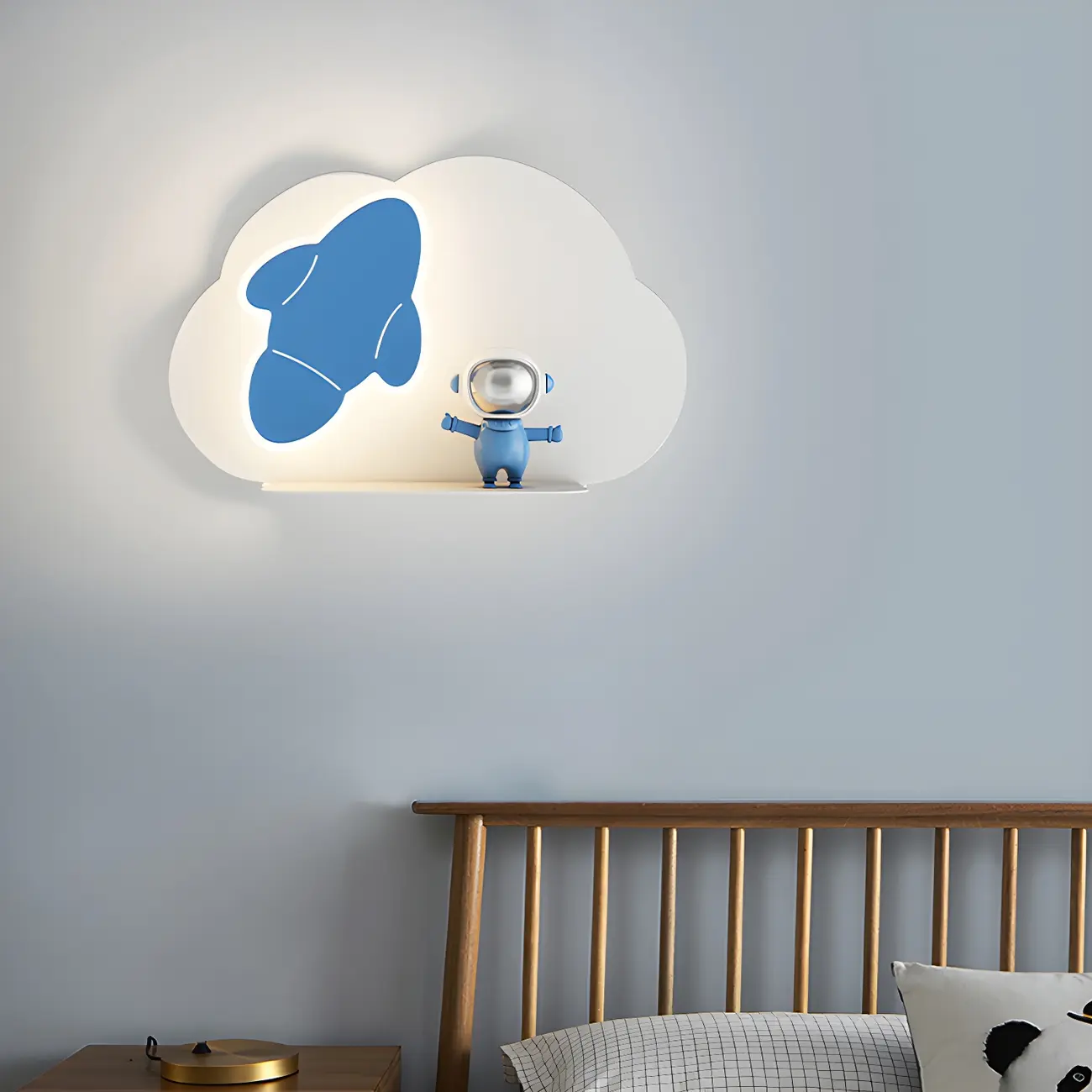 Kids Modern Cloud Shape Metal Wall Light Fixture Image - 5 | homeyfad
