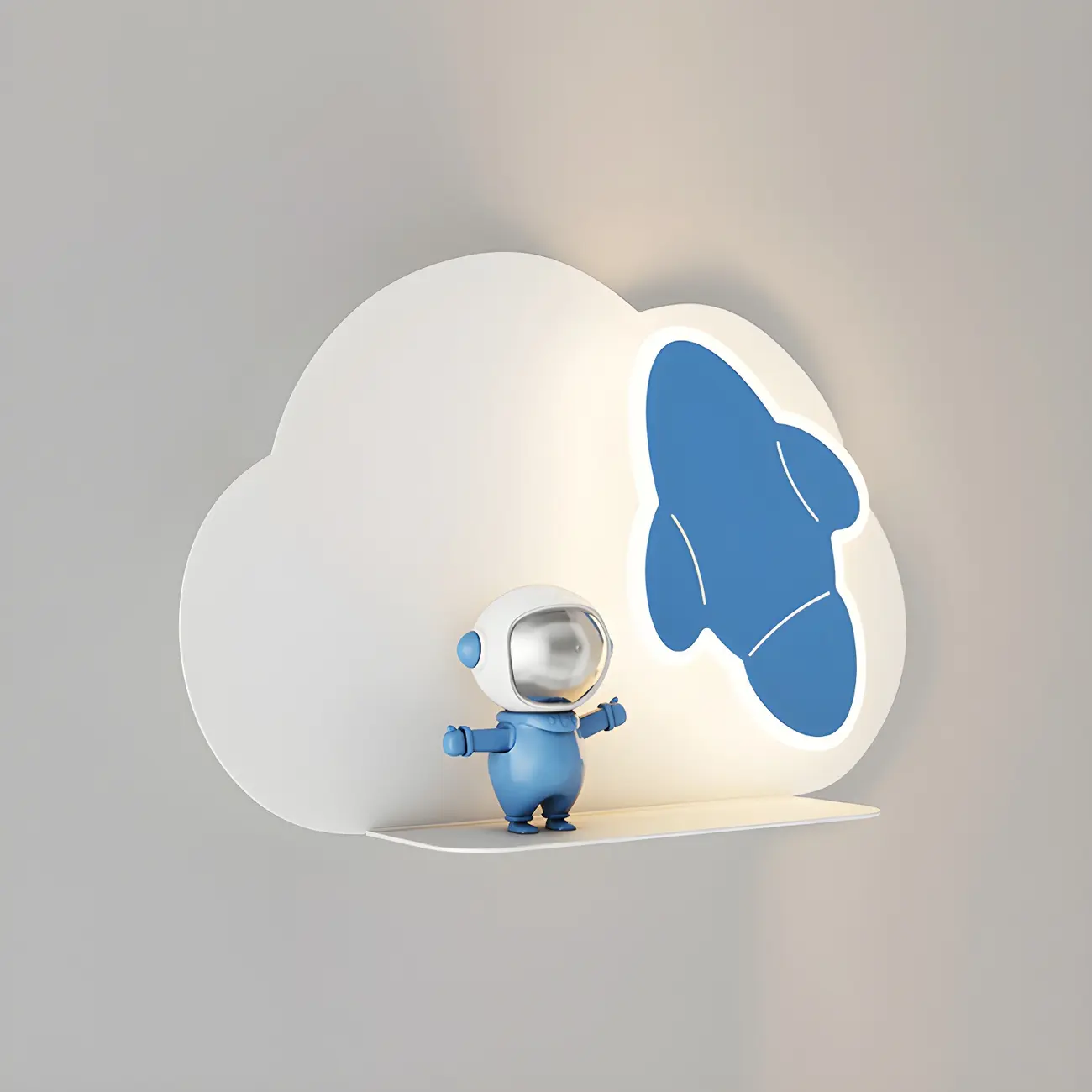 Kids Modern Cloud Shape Metal Wall Light Fixture Image - 2 | homeyfad
