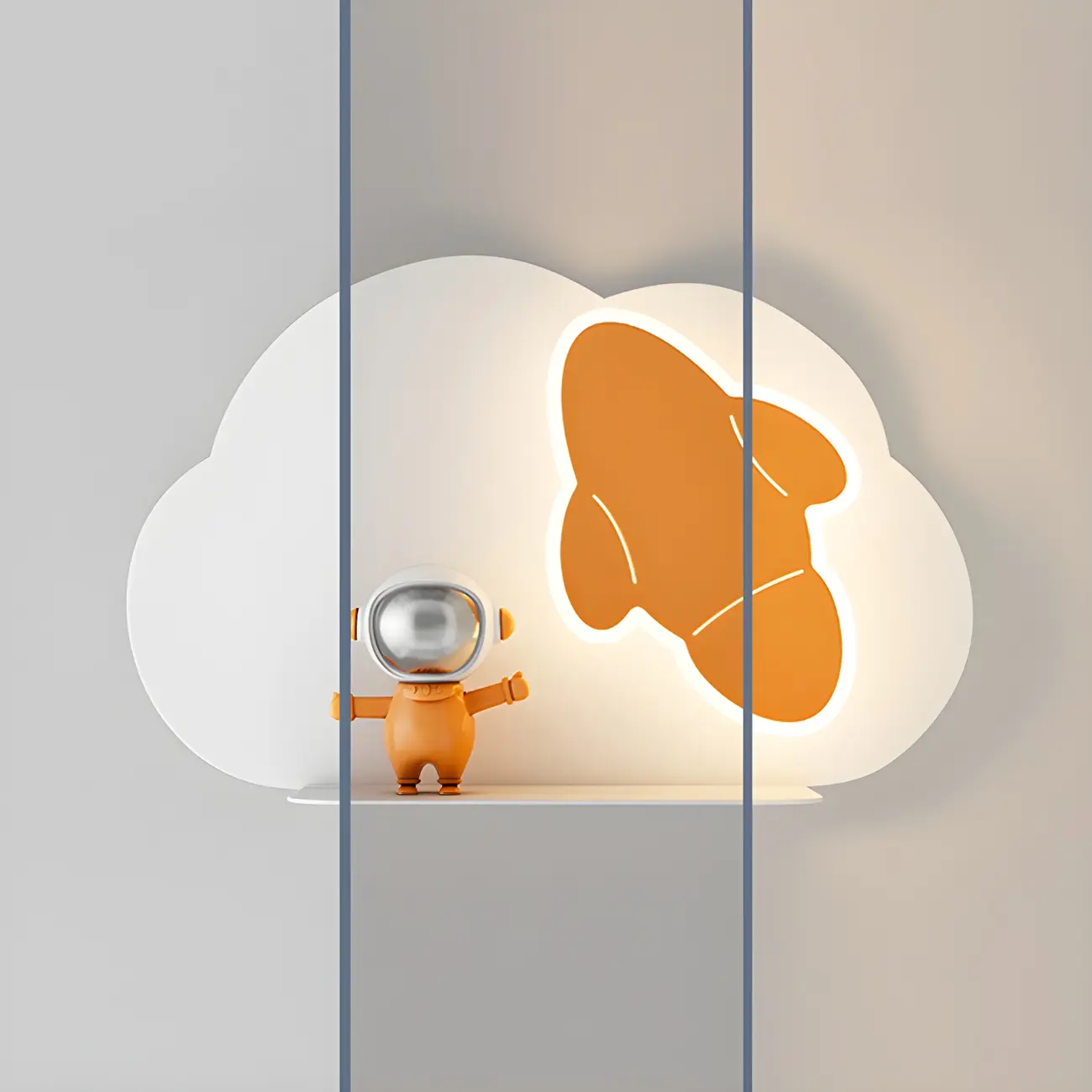 Kids Modern Cloud Shape Metal Wall Light Fixture Image - 12 | homeyfad