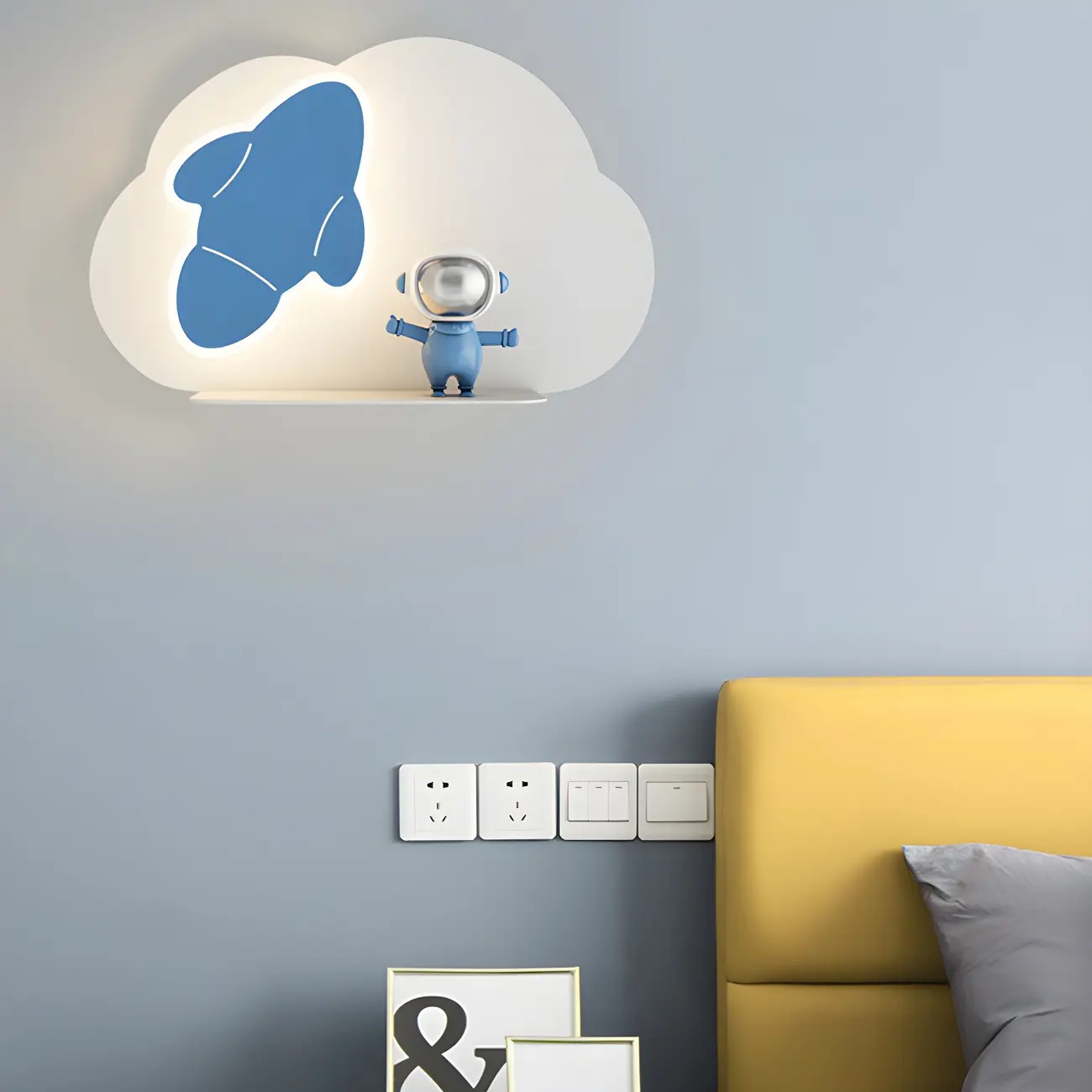 Kids Modern Cloud Shape Metal Wall Light Fixture Image - 18 | homeyfad