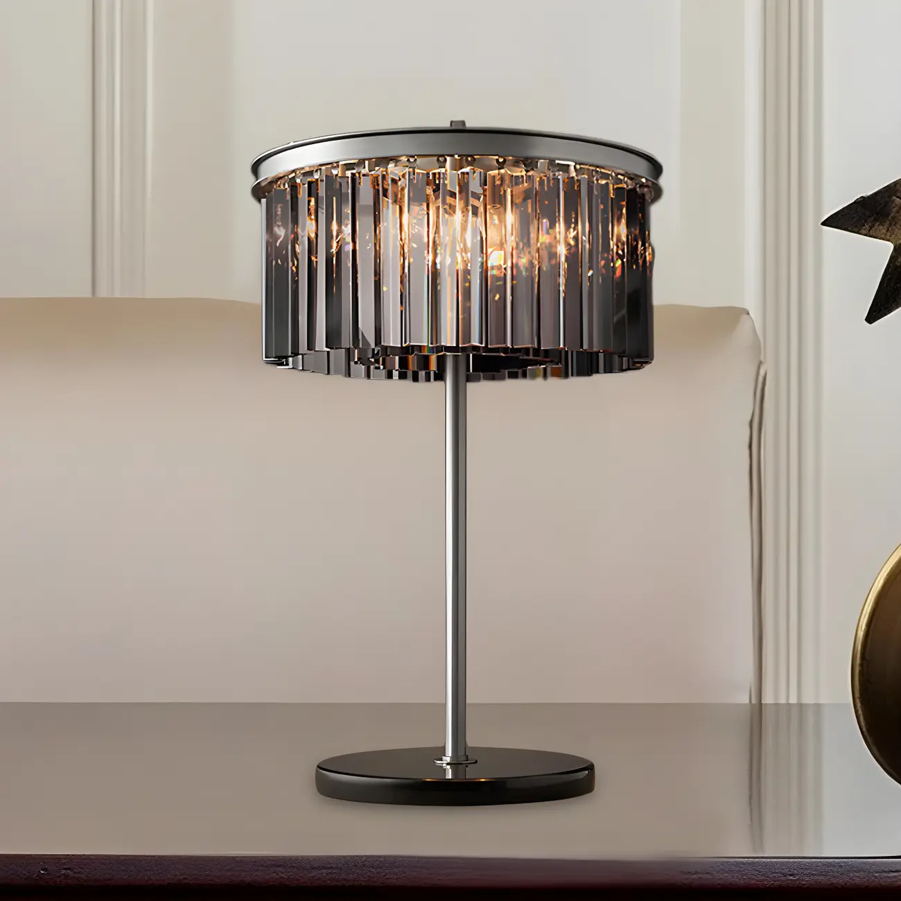 Modern Crystal LED Table Lamp for Living Room Image - 1 | homeyfad