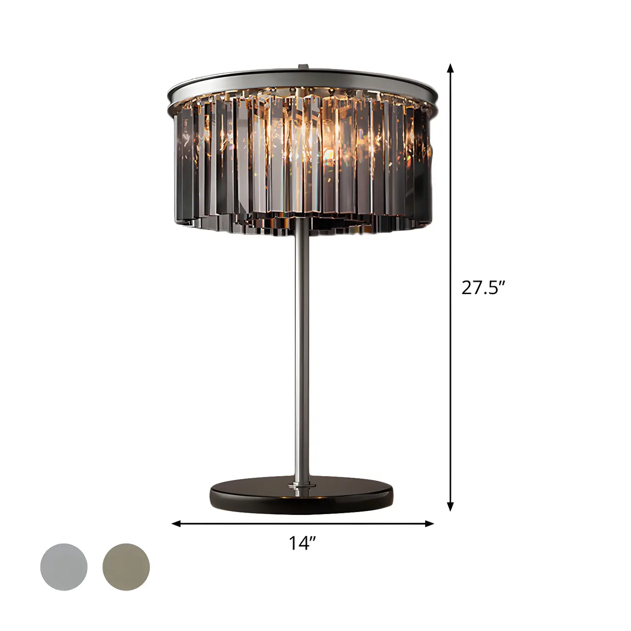 Modern Crystal LED Table Lamp for Living Room Image - 5 | homeyfad