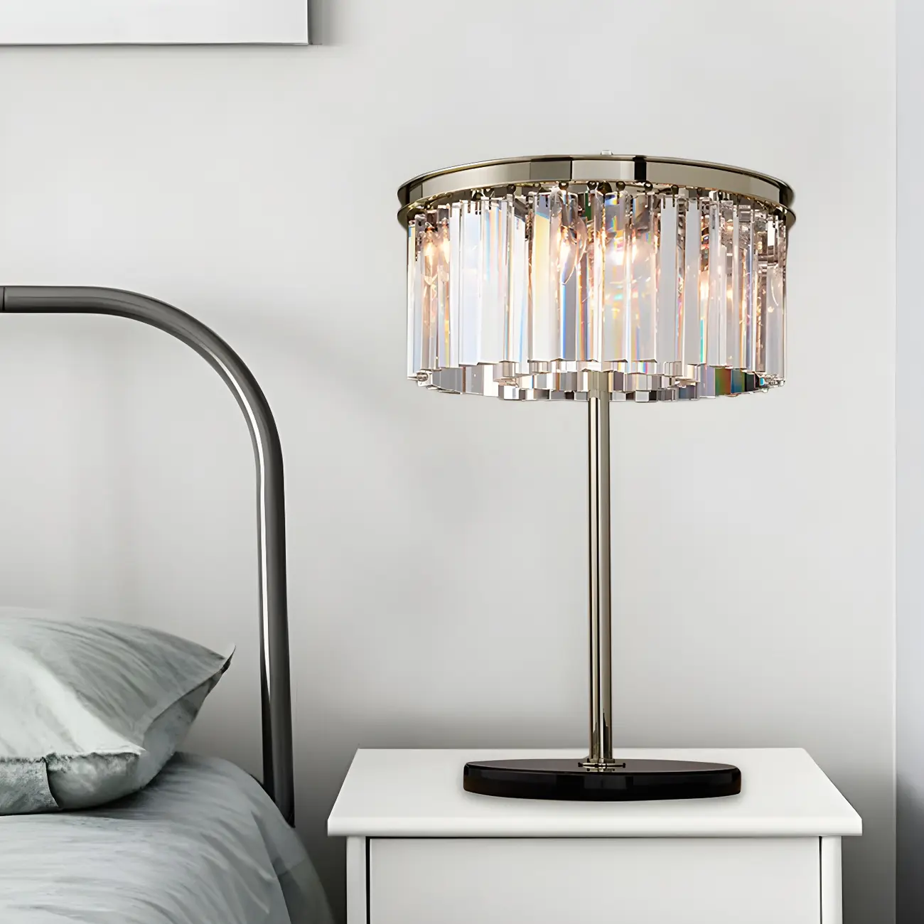 Modern Crystal LED Table Lamp for Living Room Image - 3 | homeyfad