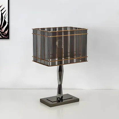 Crystal Rectangular LED Night Table Lamp Image - 1