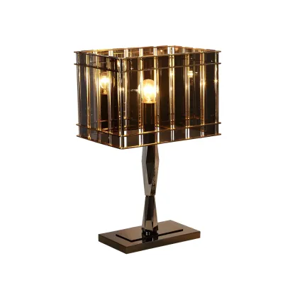 Crystal Rectangular LED Night Table Lamp Image - 3