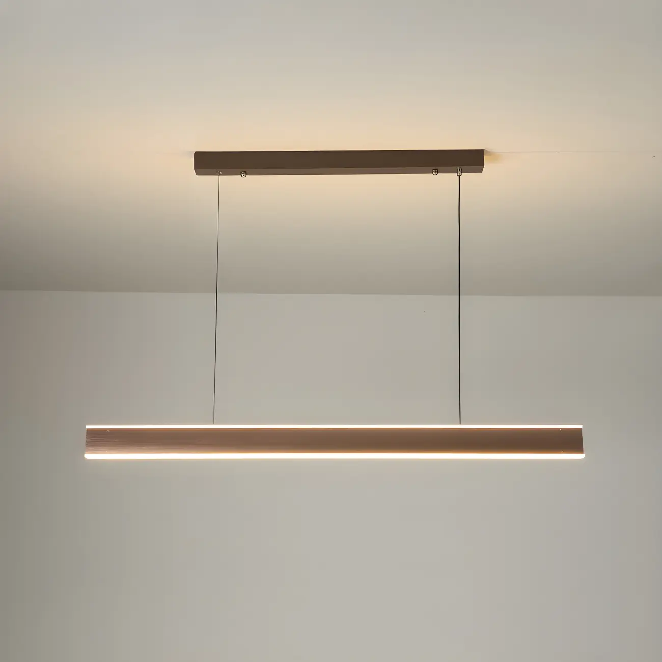 Simple Metal Linear LED Pendant Light for Kitchen Image - 6 | homeyfad