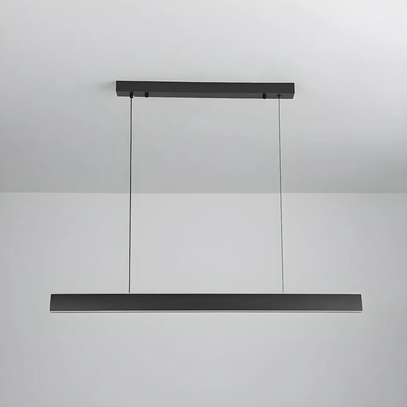 Simple Metal Linear LED Pendant Light for Kitchen Image - 9