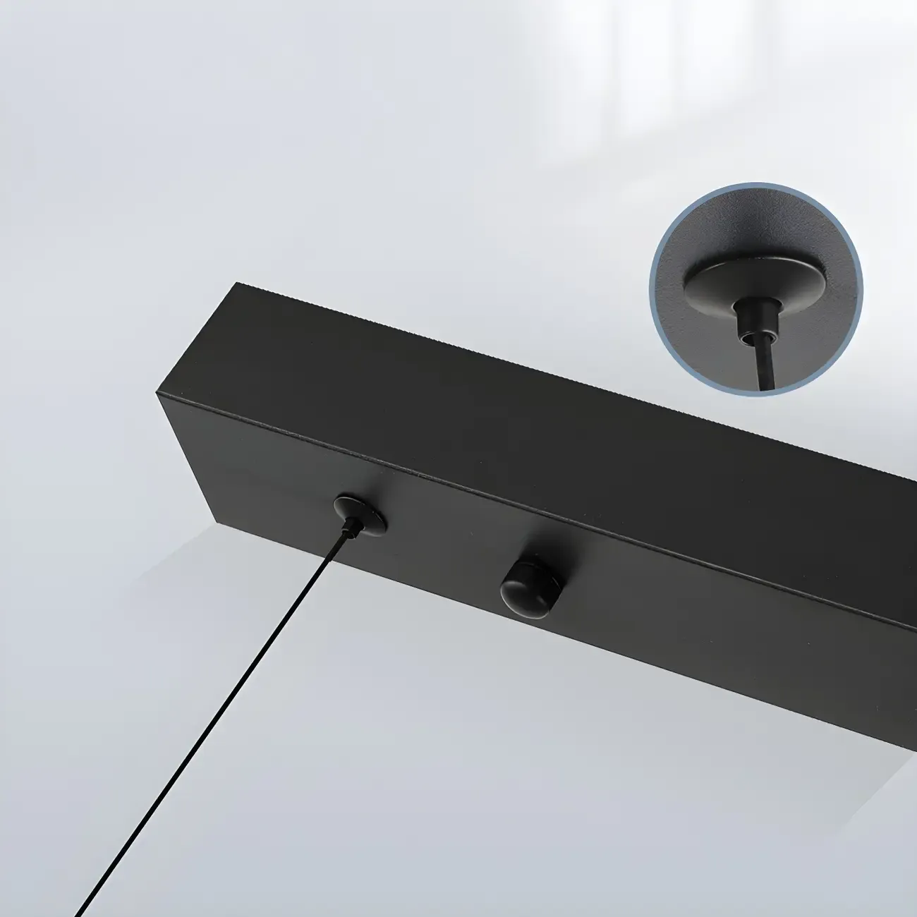 Simple Metal Linear LED Pendant Light for Kitchen Image - 12