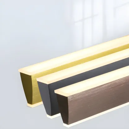 Simple Metal Linear LED Pendant Light for Kitchen Image - 13