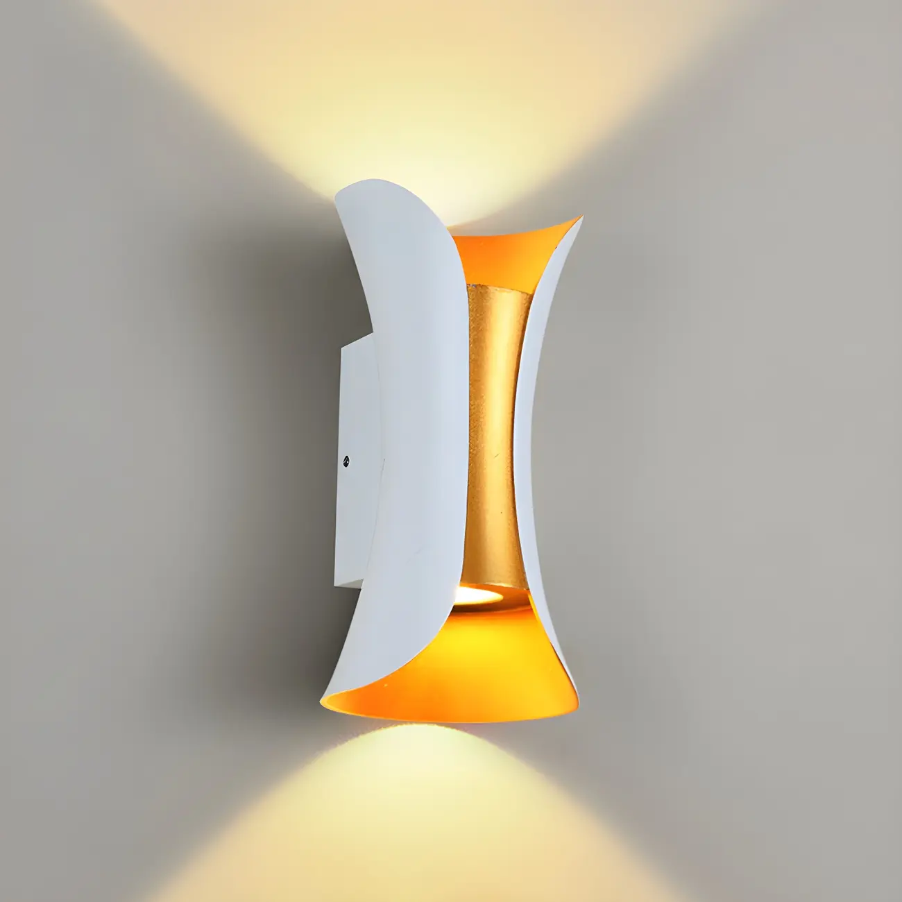 Modern Hourglass Metal LED Outdoor Wall Light Image - 2 | homeyfad