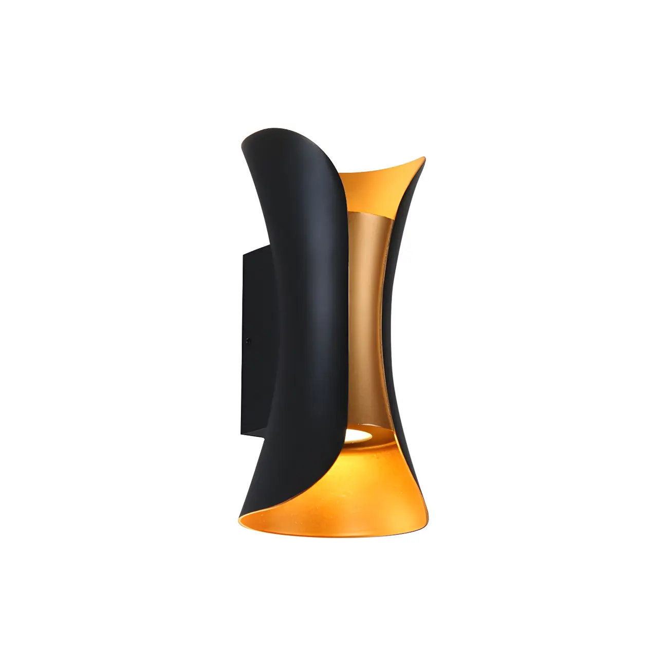 Modern Hourglass Metal LED Outdoor Wall Light Image - 6 | homeyfad