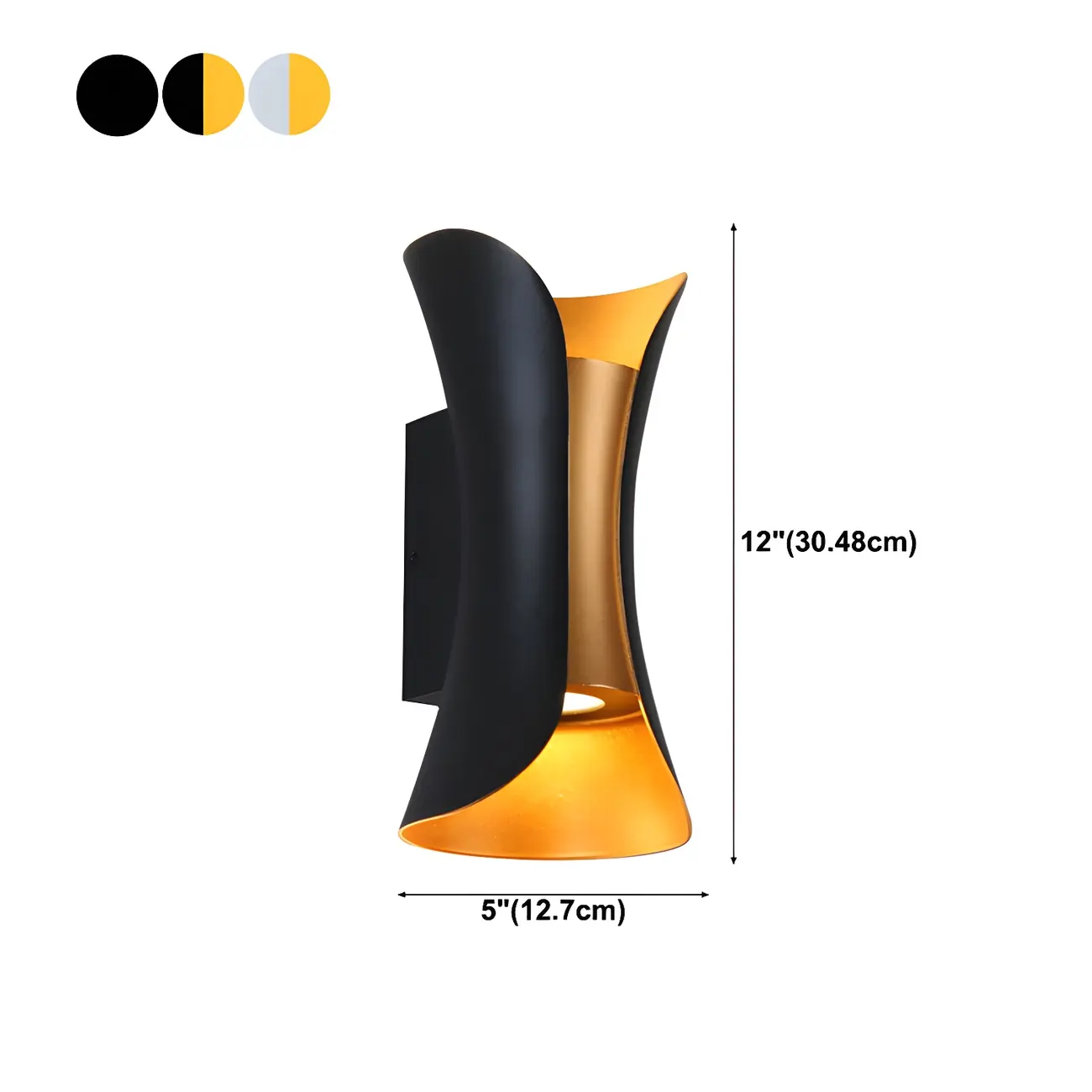 Modern Hourglass Metal LED Outdoor Wall Light Image - 18 | homeyfad