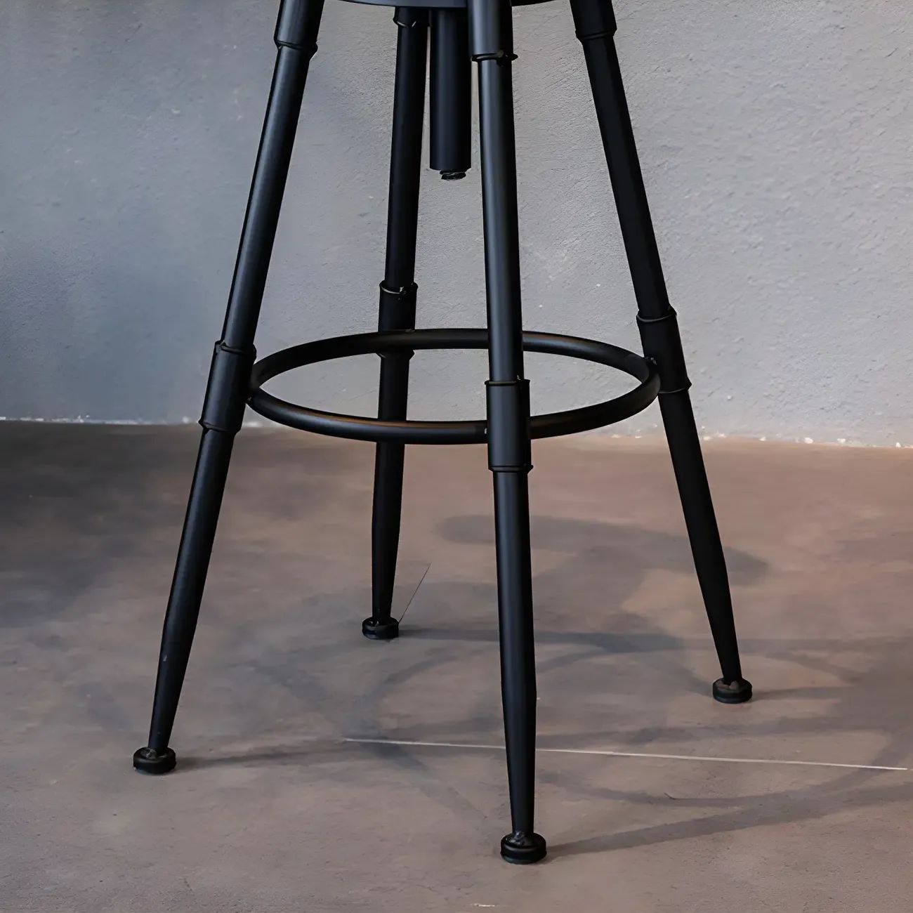 Industrial Iron Swivel Adjustable Bar Stools Image - 14