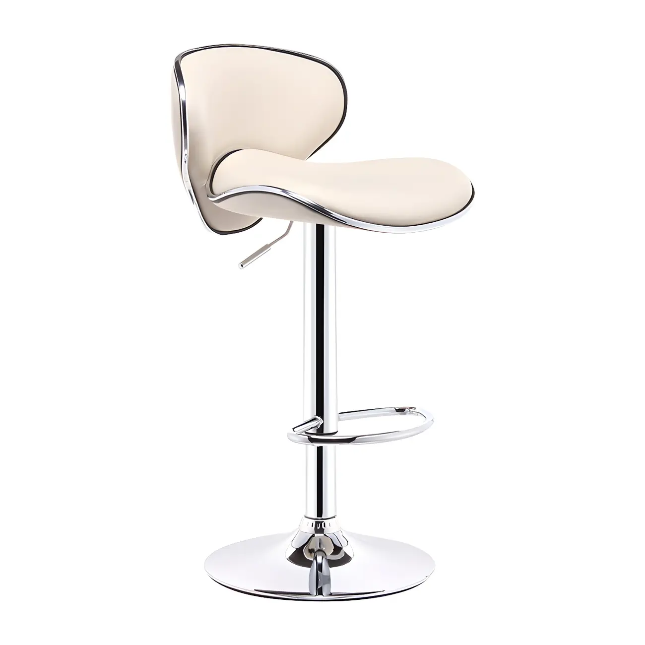 360° Swivel Faux Leather Bar Stools Adjustable Height Bucket Seat Image - 20 | homeyfad