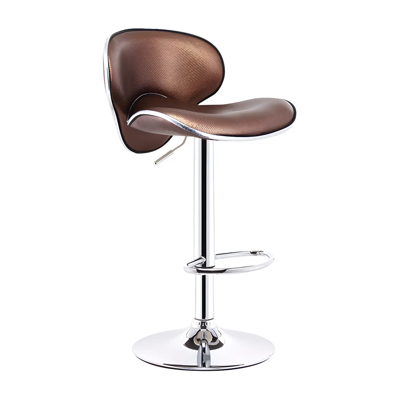 360° Swivel Faux Leather Bar Stools Adjustable Height Bucket Seat Image - 13 | homeyfad