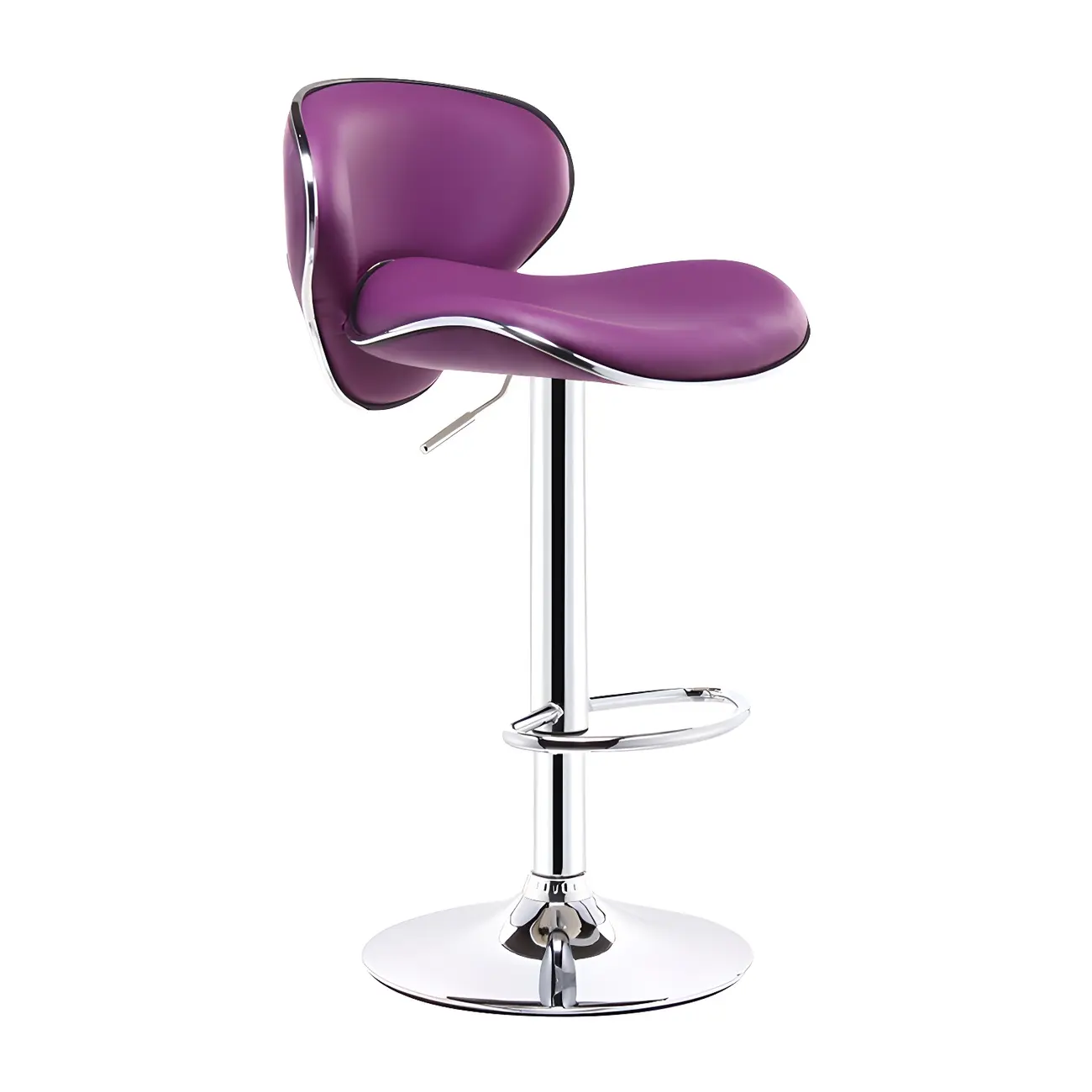 Low Back Saddle Swivel Faux Leather Adjustable Bar Stools Image - 16 | homeyfad