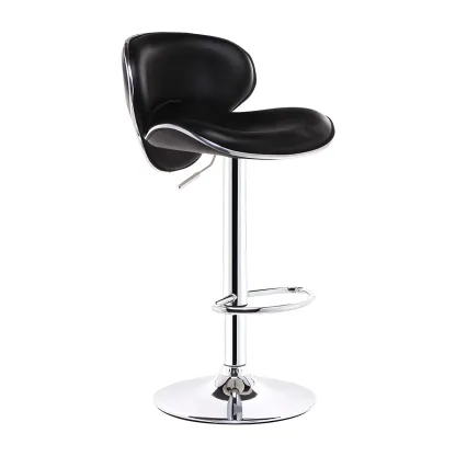 360° Swivel Faux Leather Bar Stools Adjustable Height Bucket Seat Image - 23