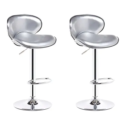 360° Swivel Faux Leather Bar Stools Adjustable Height Bucket Seat Image - 27