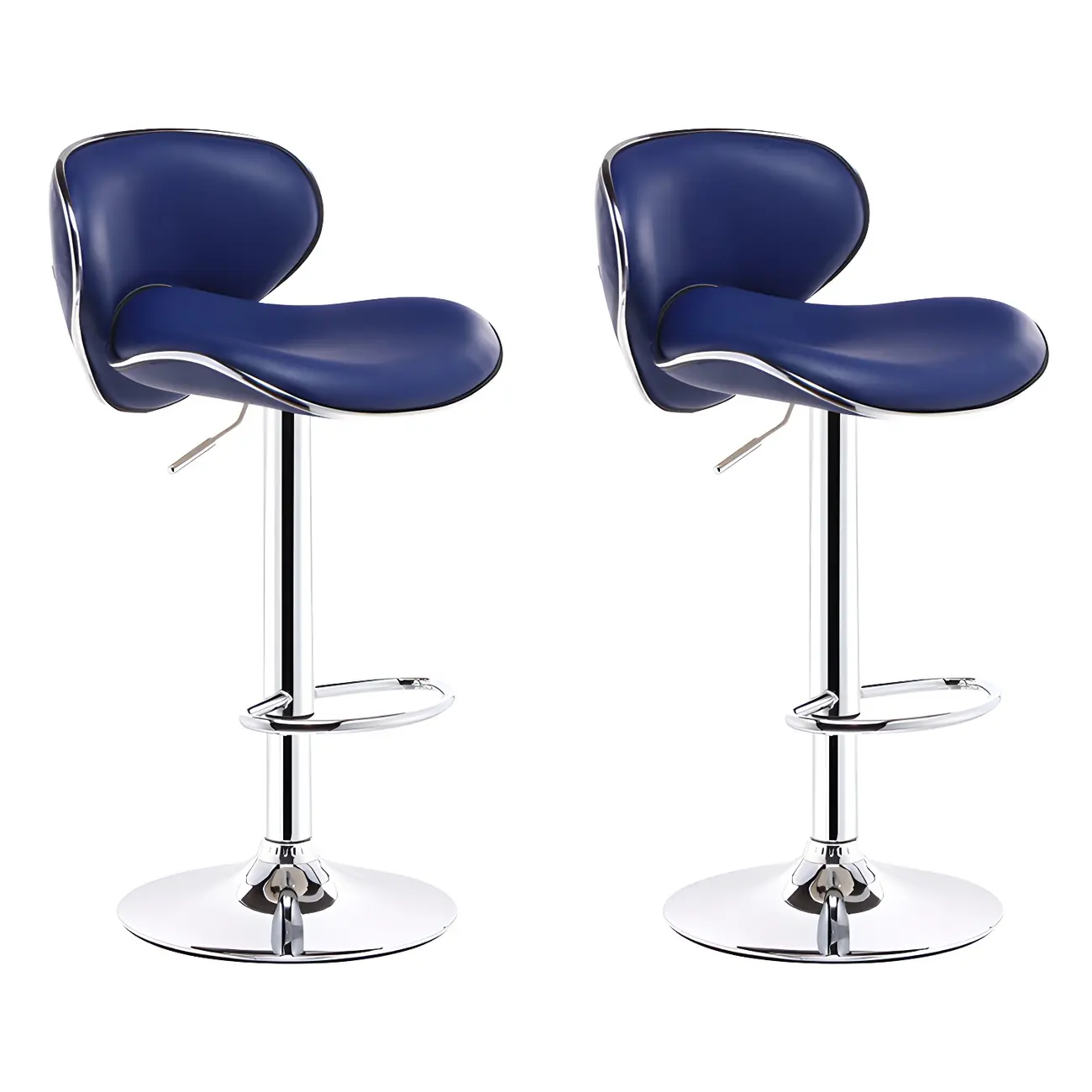 360° Swivel Faux Leather Bar Stools Adjustable Height Bucket Seat Image - 28 | homeyfad